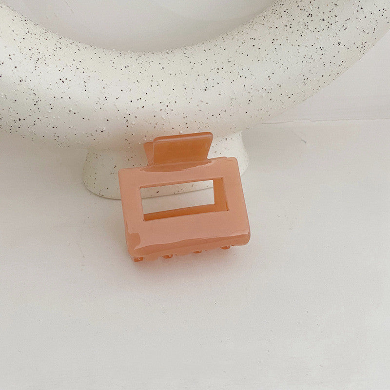 Hair Barrette Clamp Multicolor Acrylic Hollow Square Ponytail Grab Girls Hair Clip Hair Styling Accessories