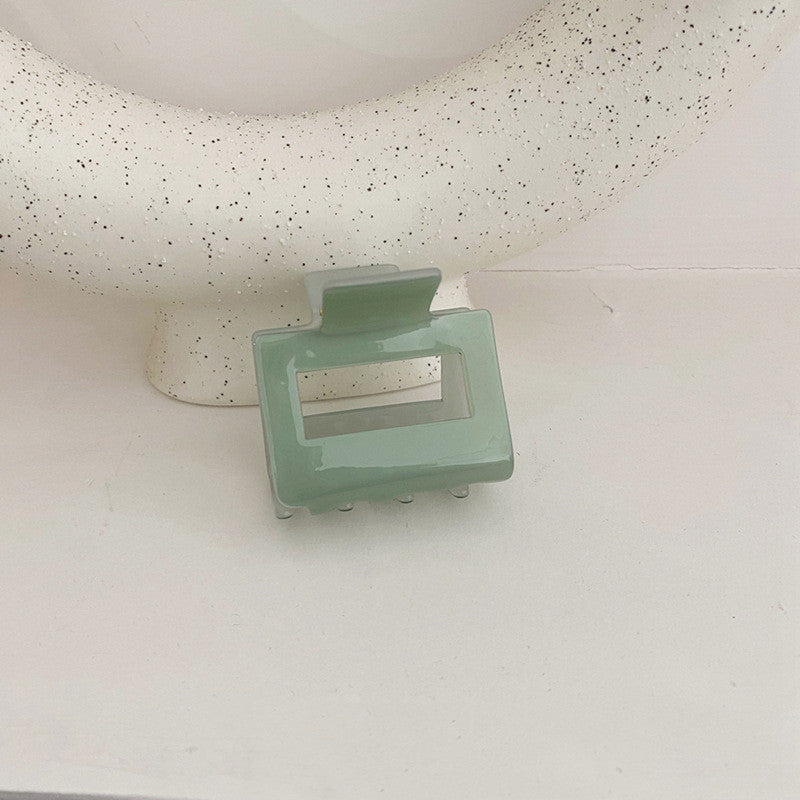 Hair Barrette Clamp Multicolor Acrylic Hollow Square Ponytail Grab Girls Hair Clip Hair Styling Accessories