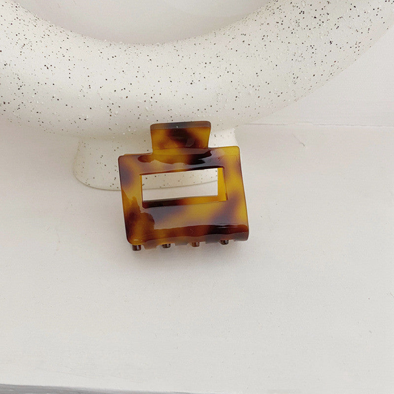 Hair Barrette Clamp Multicolor Acrylic Hollow Square Ponytail Grab Girls Hair Clip Hair Styling Accessories