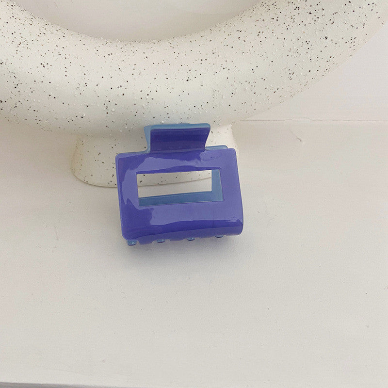 Hair Barrette Clamp Multicolor Acrylic Hollow Square Ponytail Grab Girls Hair Clip Hair Styling Accessories