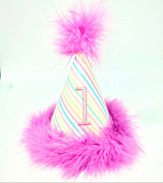 Handmade Pink First Birthday Party Hat