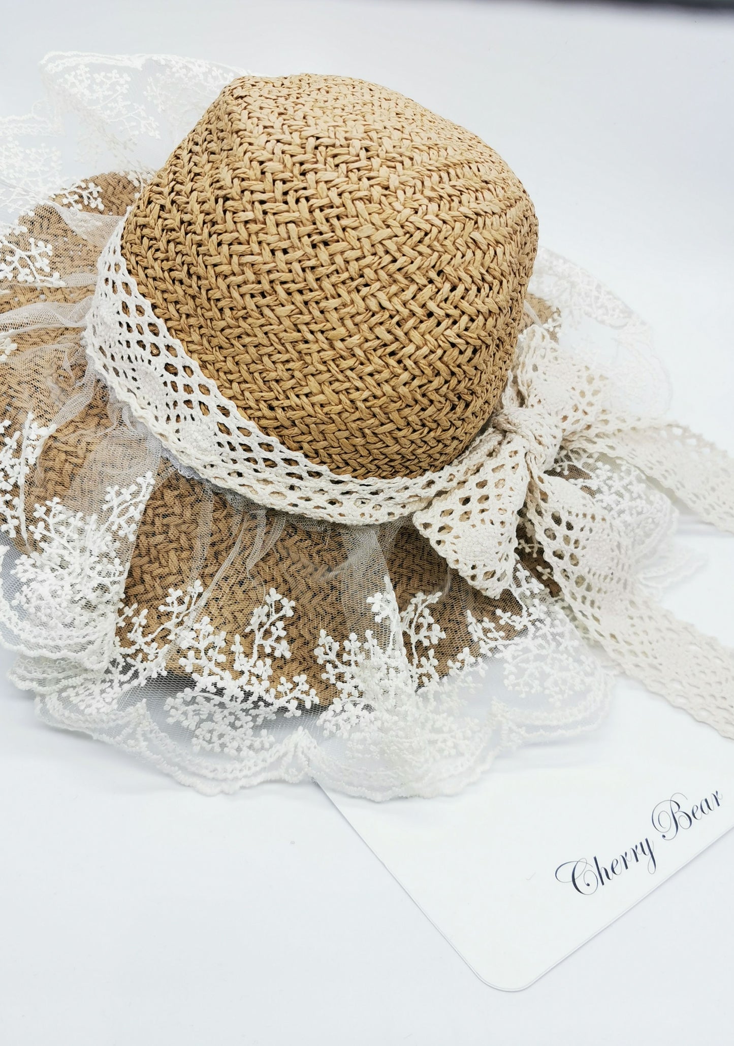 Beautiful Lace Children's Straw Sun Hat
