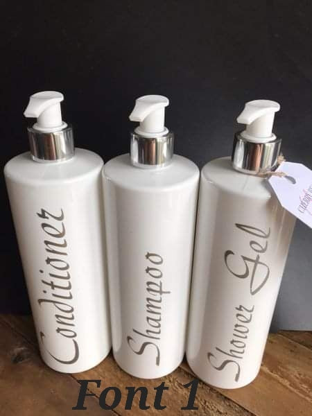 Personalised Bathroom Pump Bottles