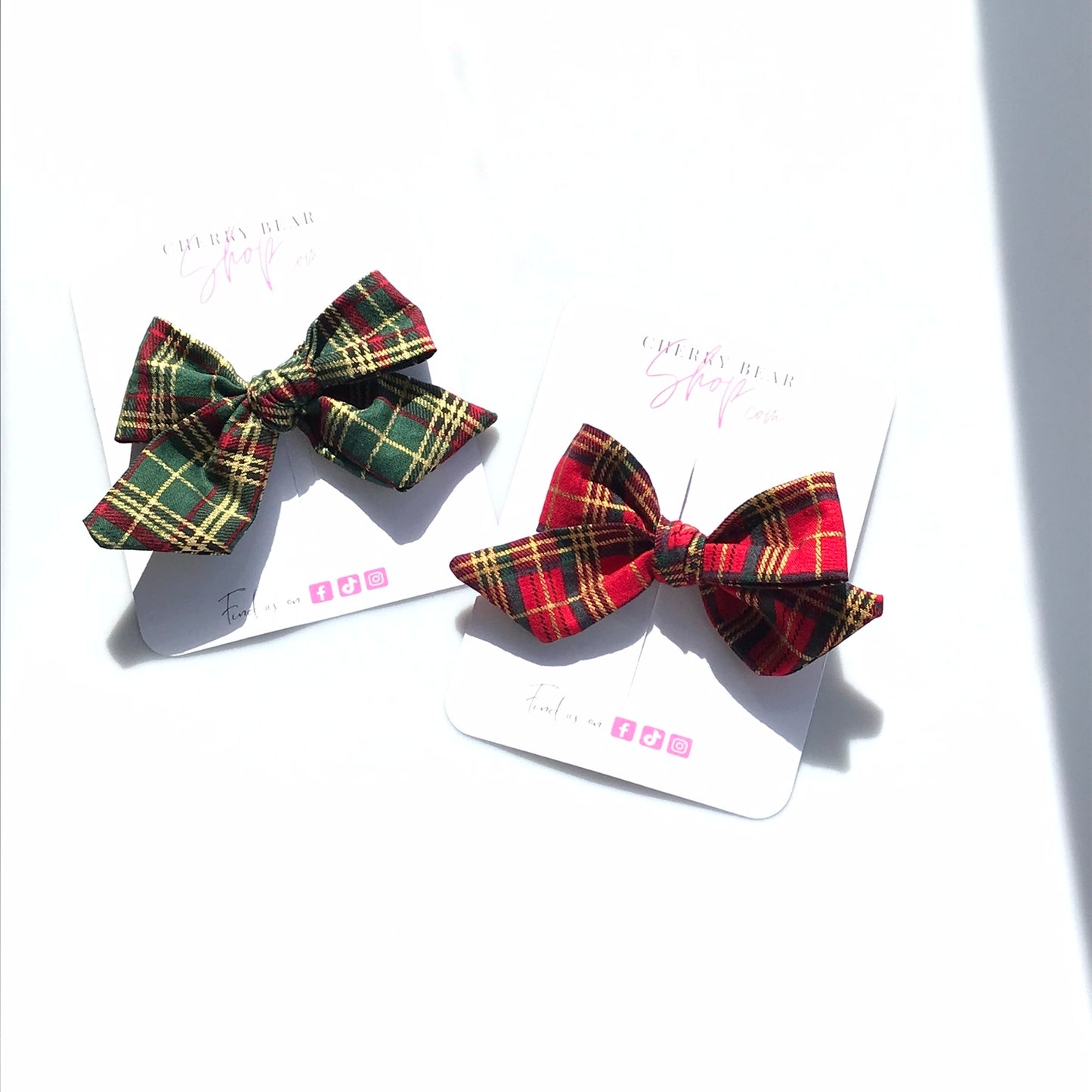 Christmas Tartan Hair Bow